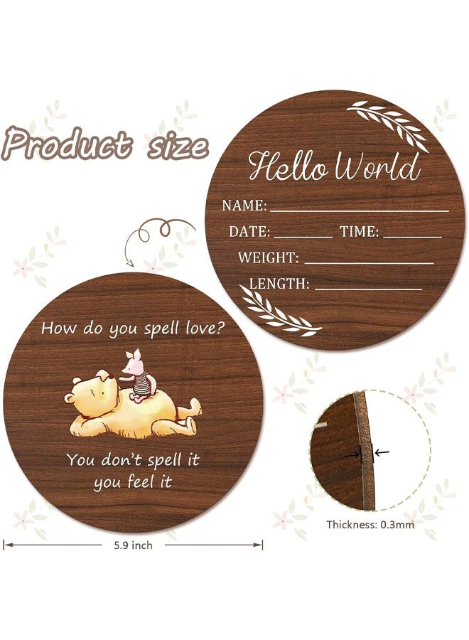 2 PCS Baby Announcement Sign, Hello World Newborn Signs, Baby Name Sign, Birth Announcement Signs For Photo Prop, Nursery Decor - Image 2